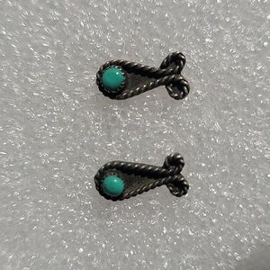 Sterling Silver Natural Turquoise Post Earrings